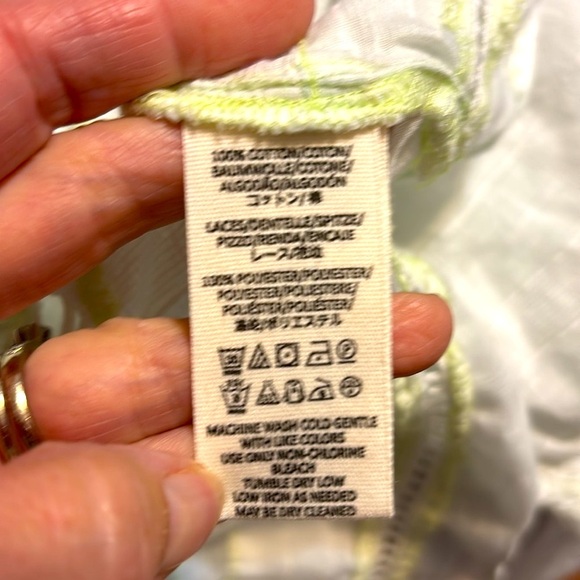 Free People Time Out Plaid Lace Trim Tunic,
super subtle green hue, Medium - Picture 8 of 8